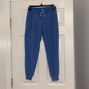 Figs ceil blue jogger scrub pants